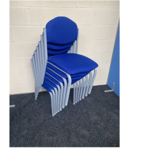blue stacking office chair